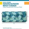 Duck Covers Indoor/Outdoor Bench Cushion, 48 x 18 x 5", Blue Lagoon Geo DCBLBN48185